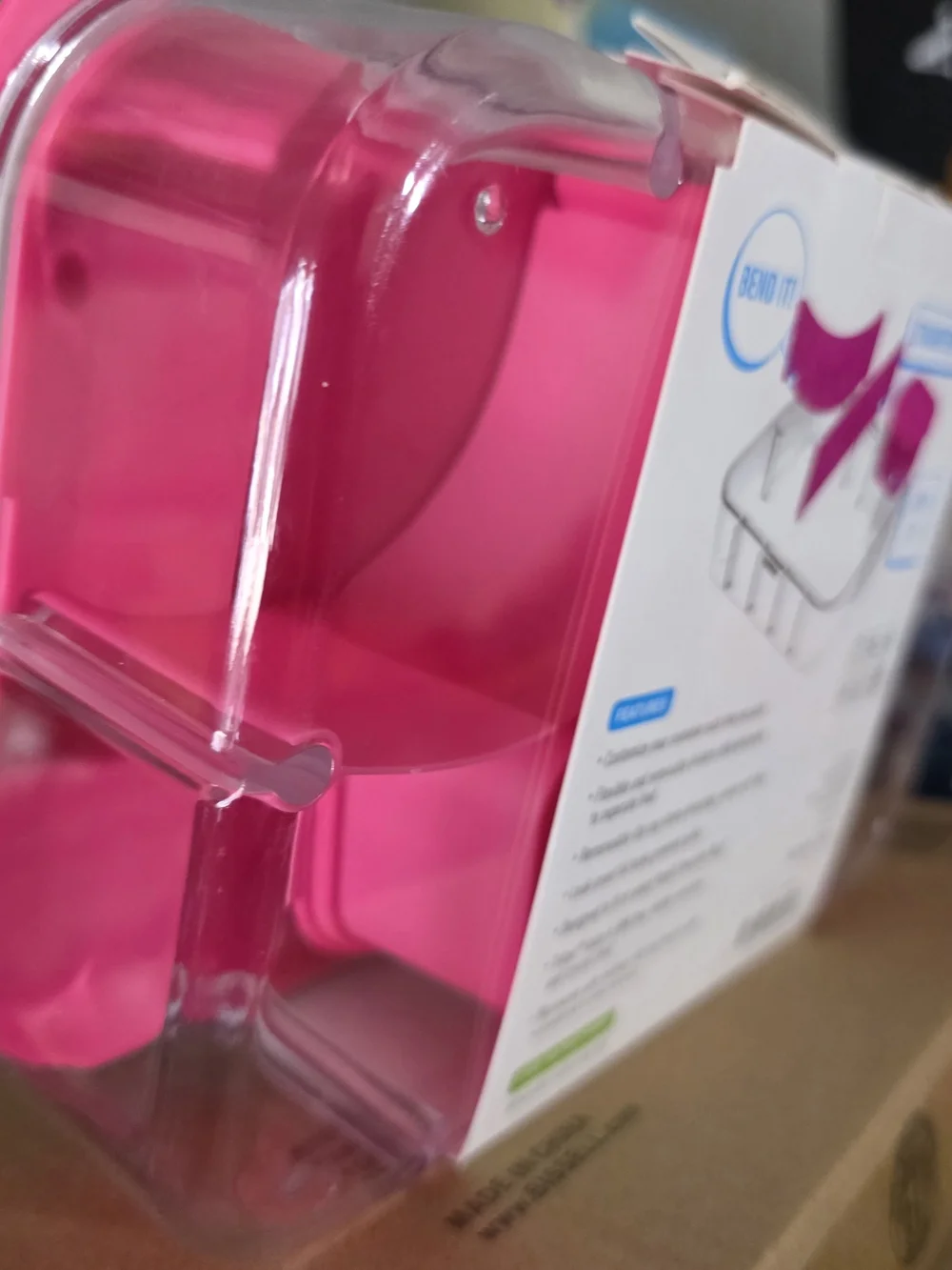Flexible Lunch System - Teal Pink And Gray Bento Food Container